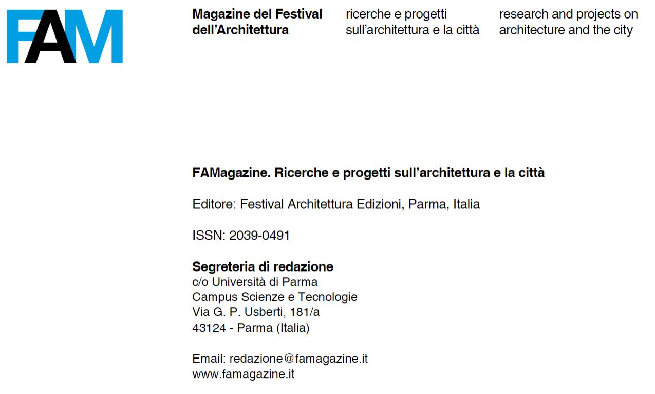 FAM Magazine del Festival dell'Architettura